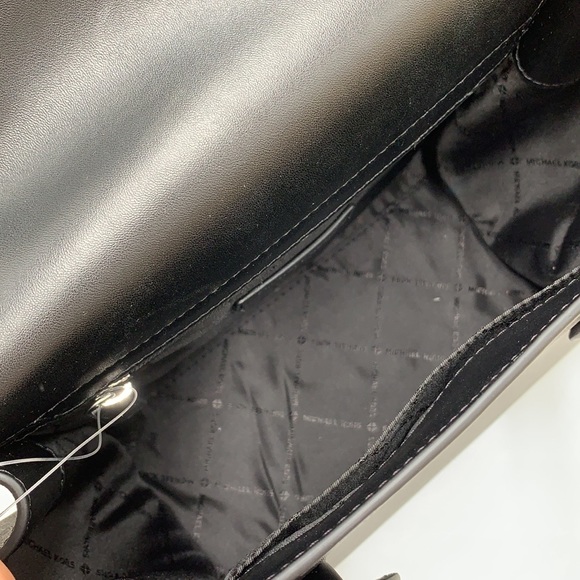 MICHAEL KORS Carmen Medium Flap Saffiano Leather Belted Satchel Black color - Picture 16 of 16